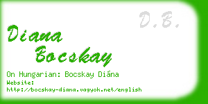 diana bocskay business card
