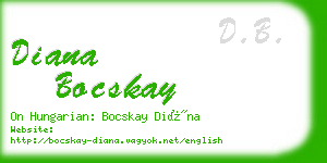 diana bocskay business card